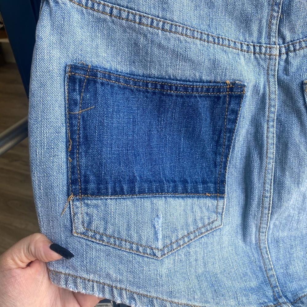 Free People denim skirt